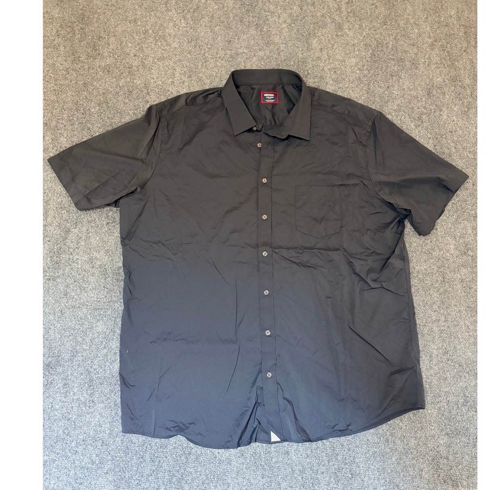 UNTUCKit Gironde SS Black Short Sleeve Button Down Shirt Size XXXL Tall Fit41070
